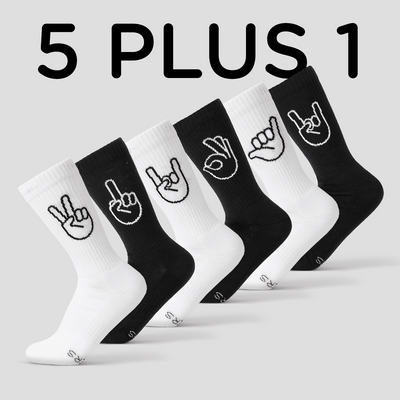 5+1 Paar Sportsocken – Mix and Match - fyngers