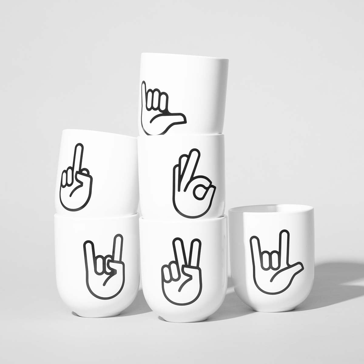 6 Porzellanbecher – Mix and Match - fyngers