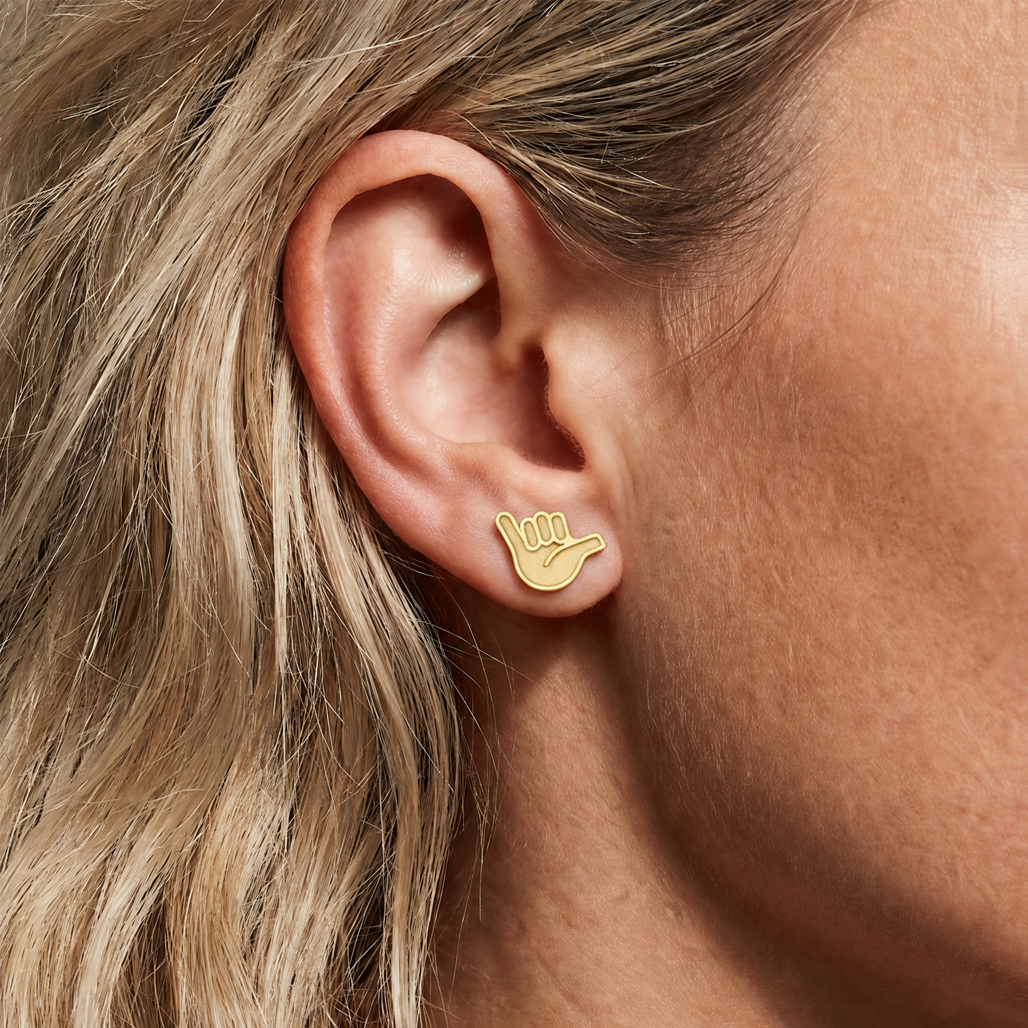 Hang Loose – Ohrstecker – gold