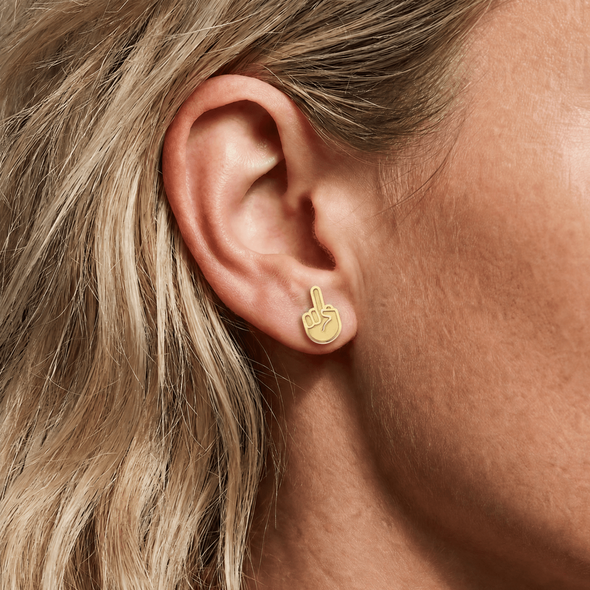 F*ck You – Ohrstecker – gold - fyngers