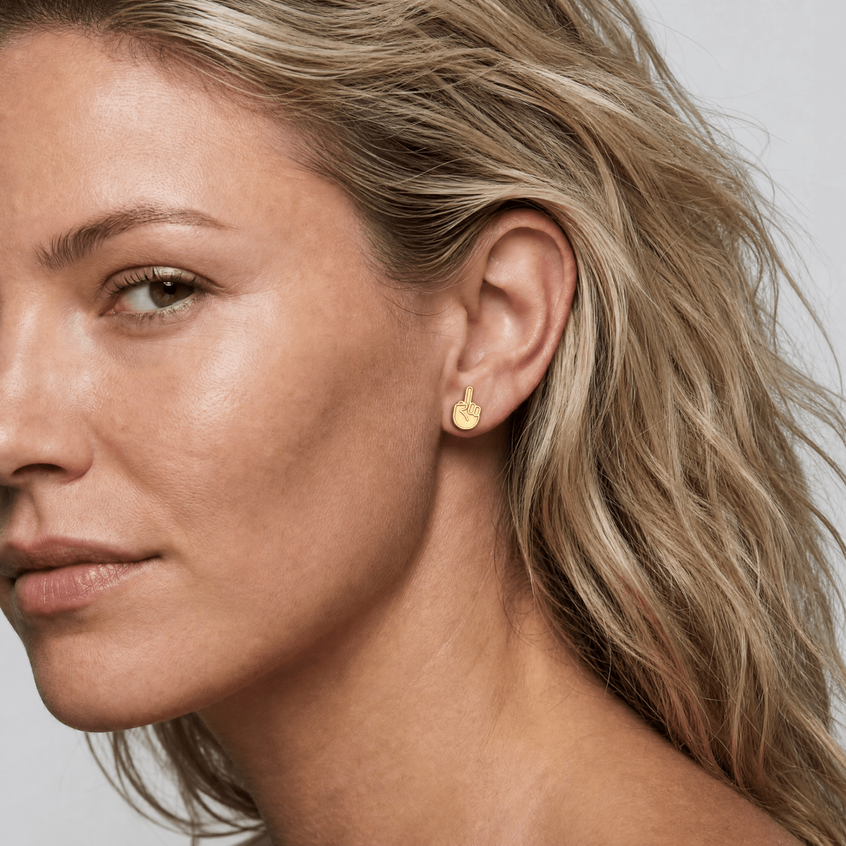F*ck You – Ohrstecker – gold - fyngers