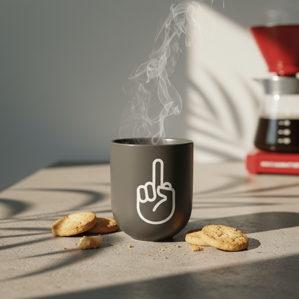 F*ck You – Porzellanbecher – grau matt - fyngers