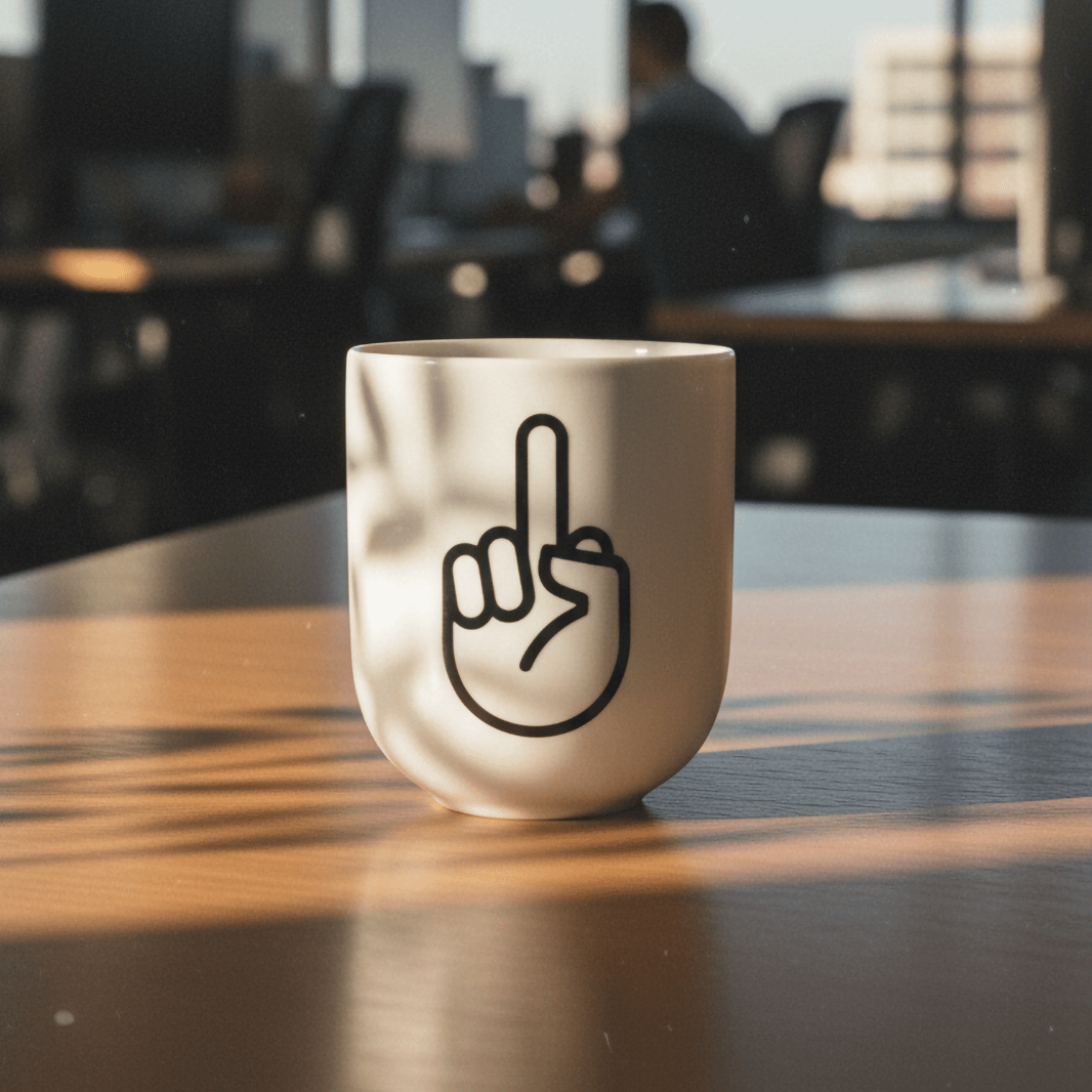 F*ck You – Porzellanbecher – weiß matt - fyngers