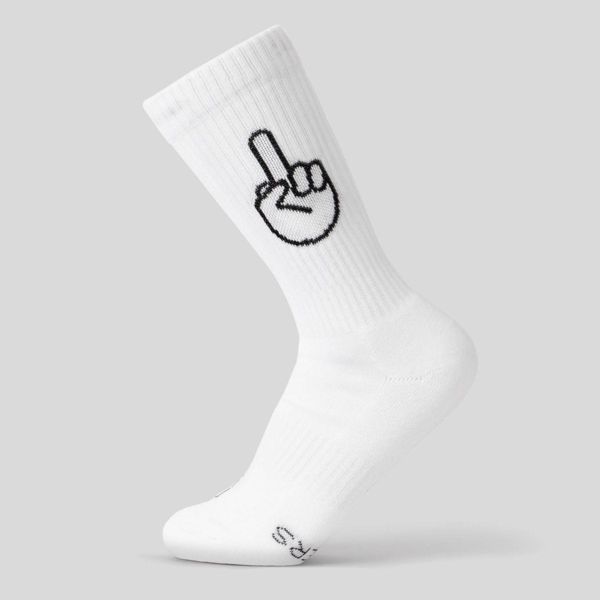 F*ck you - Sportsocken weiß - fyngers