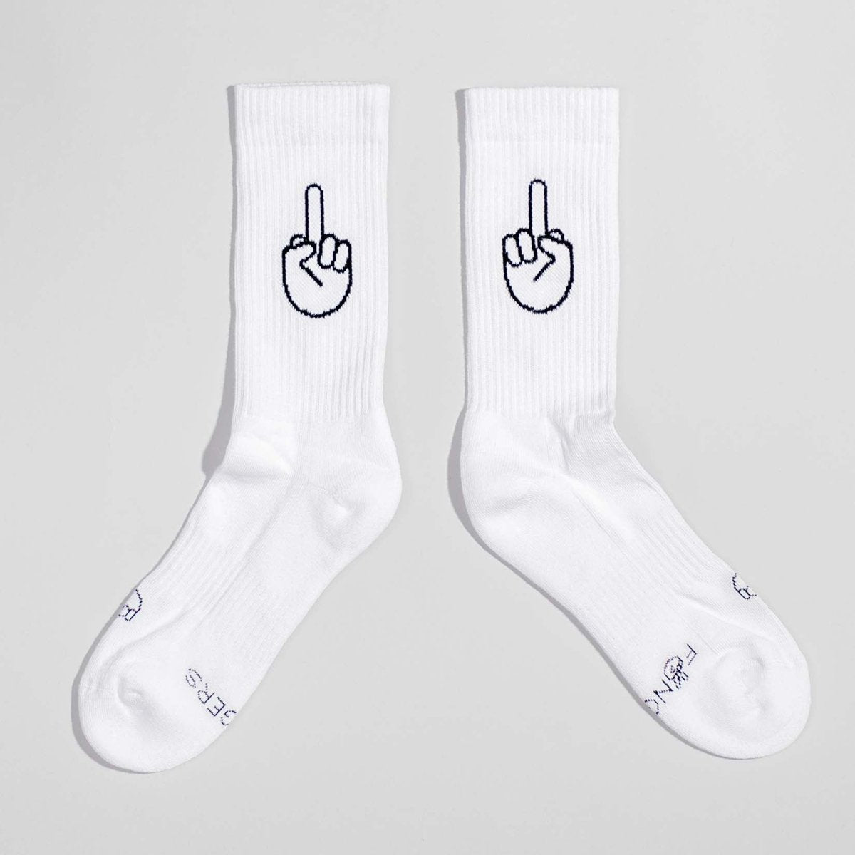 F*ck you - Sportsocken weiß - fyngers