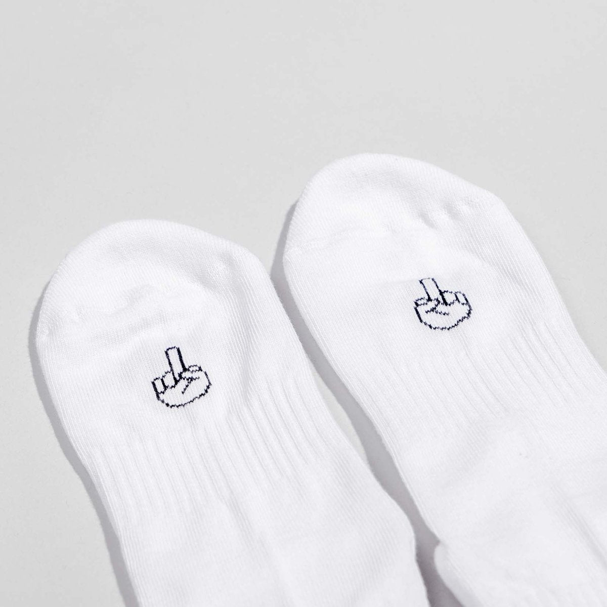 F*ck you - Sportsocken weiß - fyngers