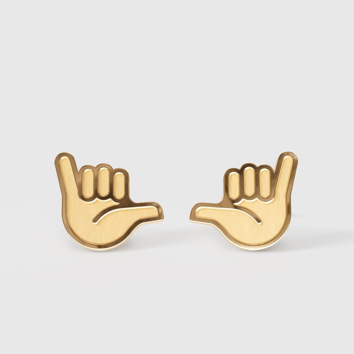 Hang Loose – Ohrstecker – gold - fyngers