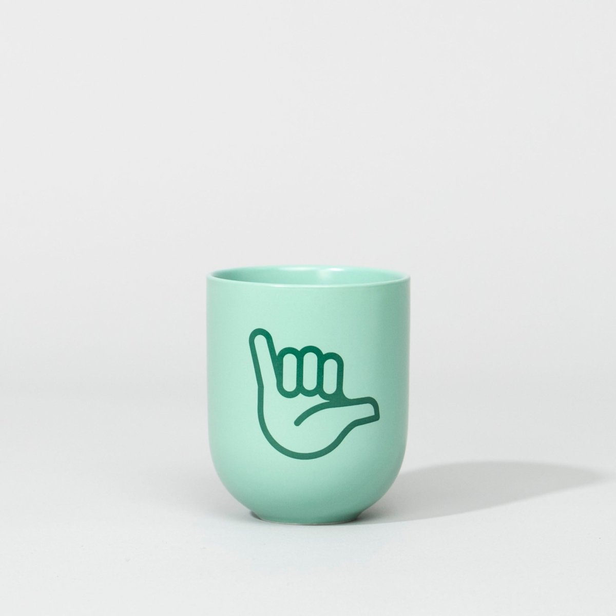 Hang Loose – Porzellanbecher – türkis matt - fyngers