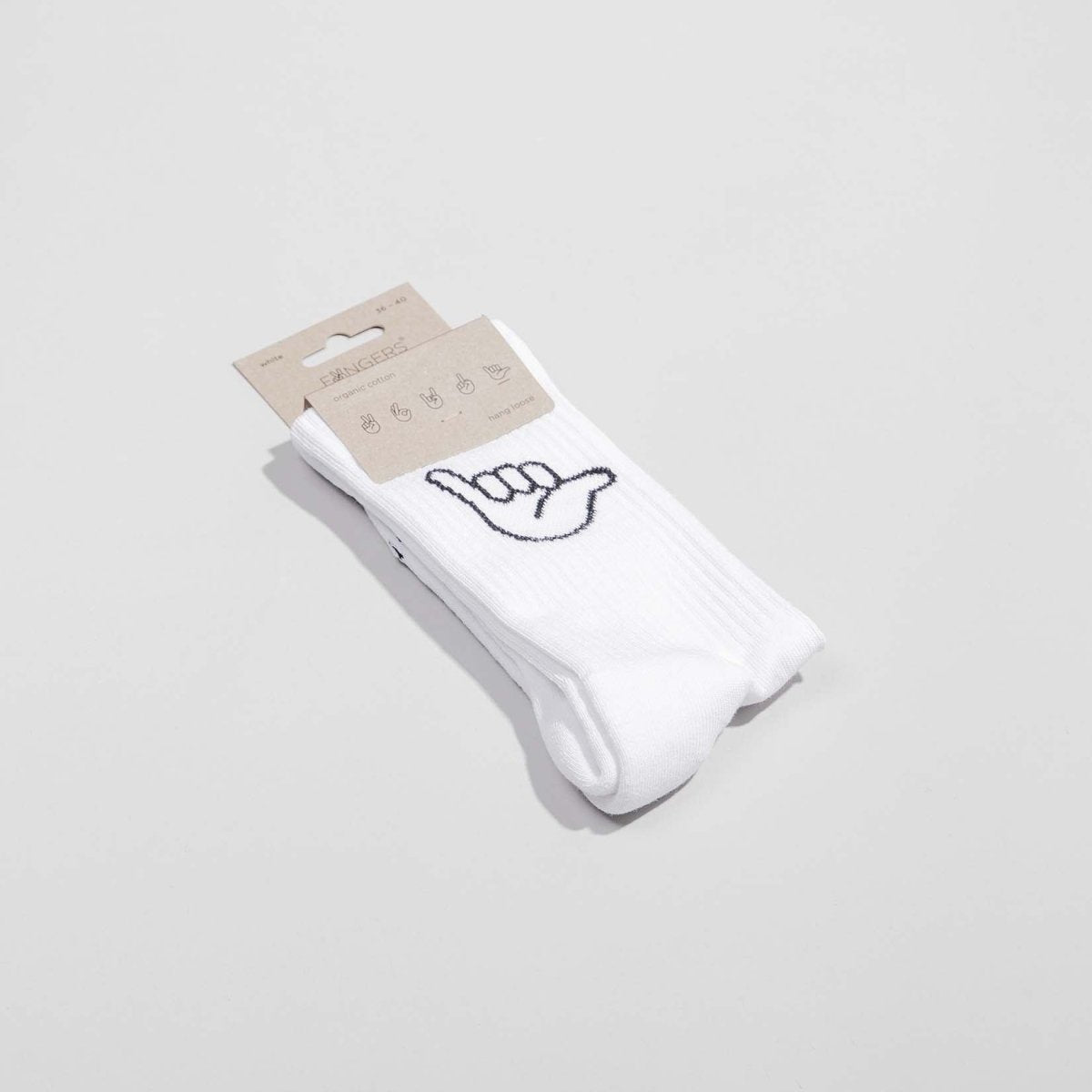 Hang Loose - Sportsocken weiß - fyngers