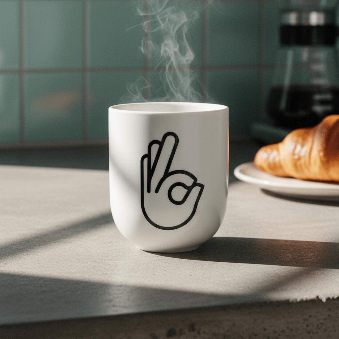 OK – Porzellanbecher – weiß matt - fyngers