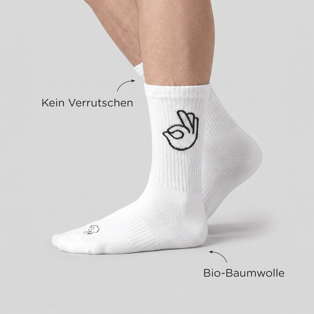 OK - Sportsocken weiß - fyngers