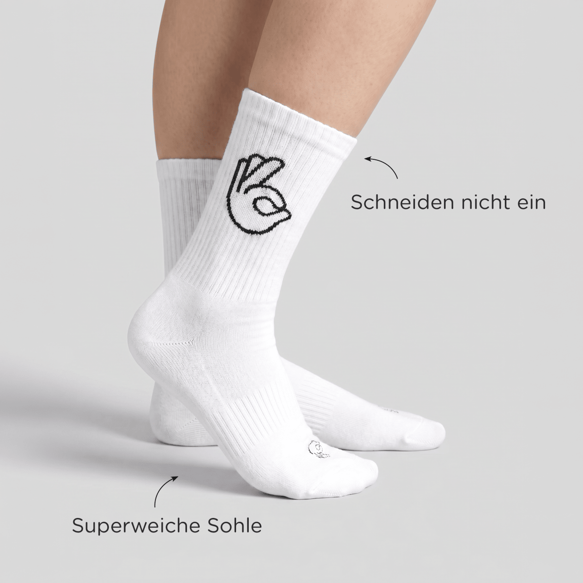 OK - Sportsocken weiß - fyngers