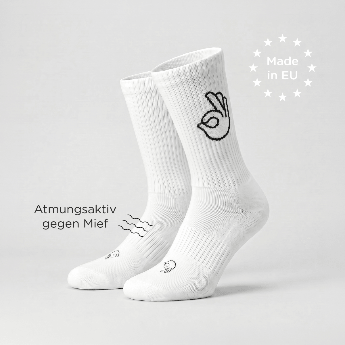 OK - Sportsocken weiß - fyngers