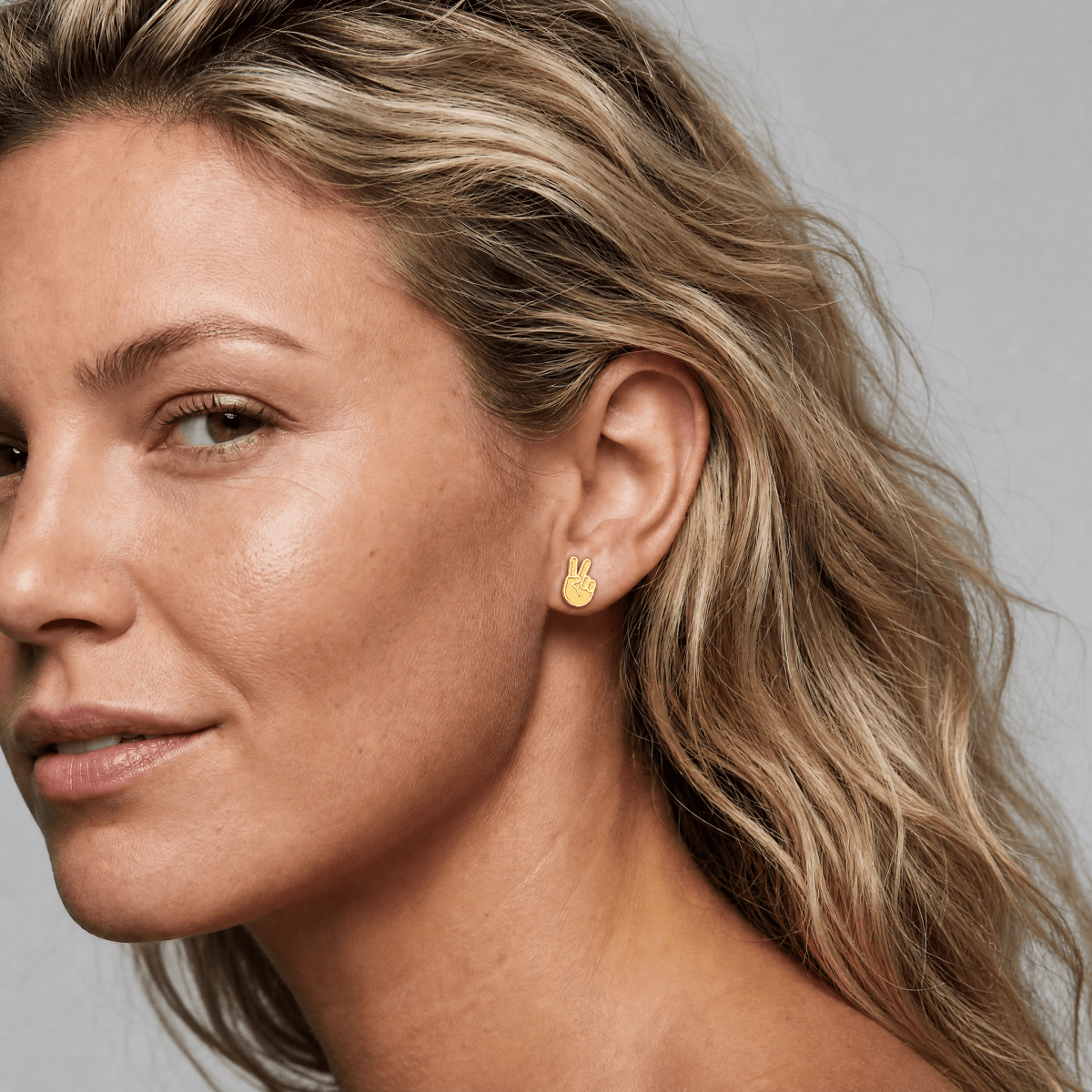 Peace – Ohrstecker – gold - fyngers