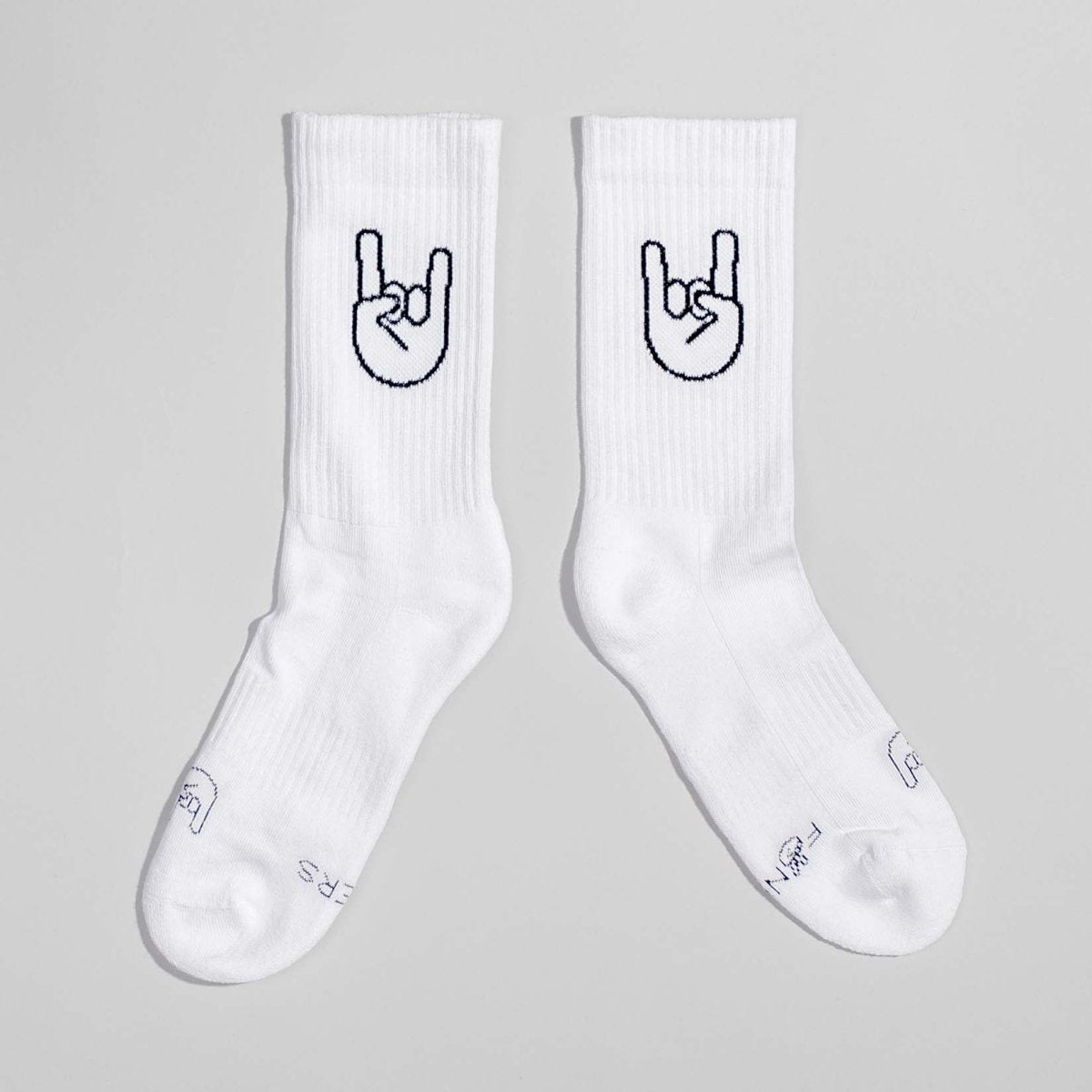 Rock ’n’ Roll - Sportsocken weiß - fyngers
