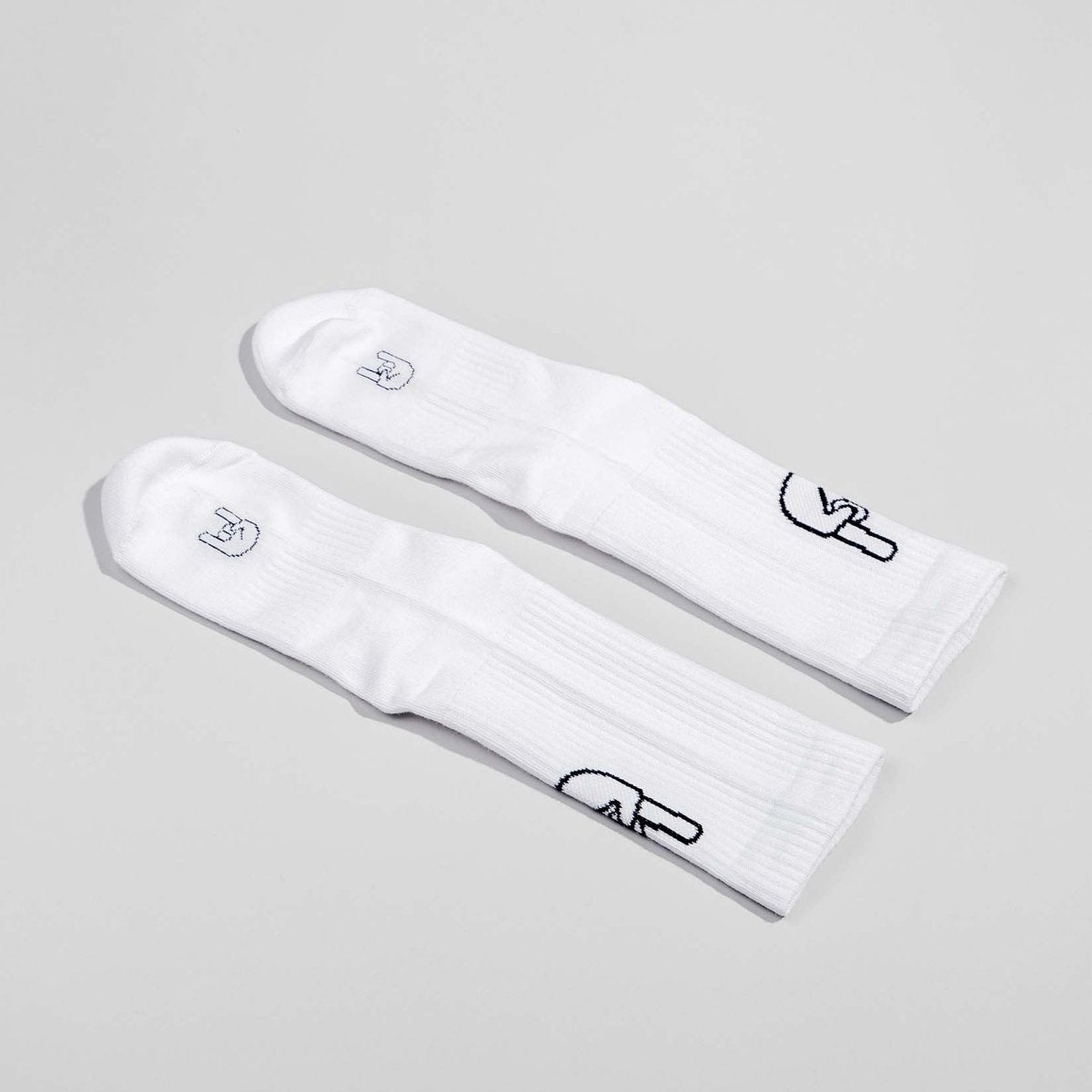 Rock ’n’ Roll - Sportsocken weiß - fyngers