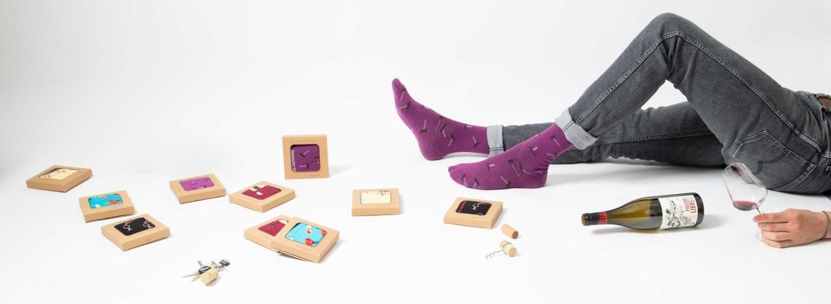 Sommelier Socks - bunte Socken mit Weinmotiven - fyngers