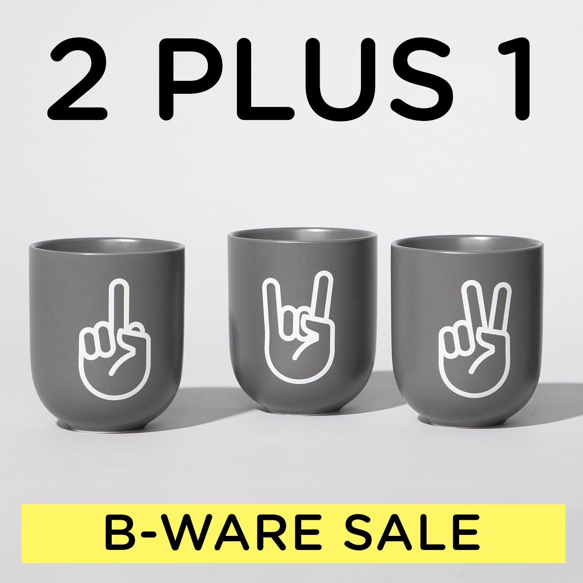 2+1 Porzellanbecher - B - Ware - fyngers