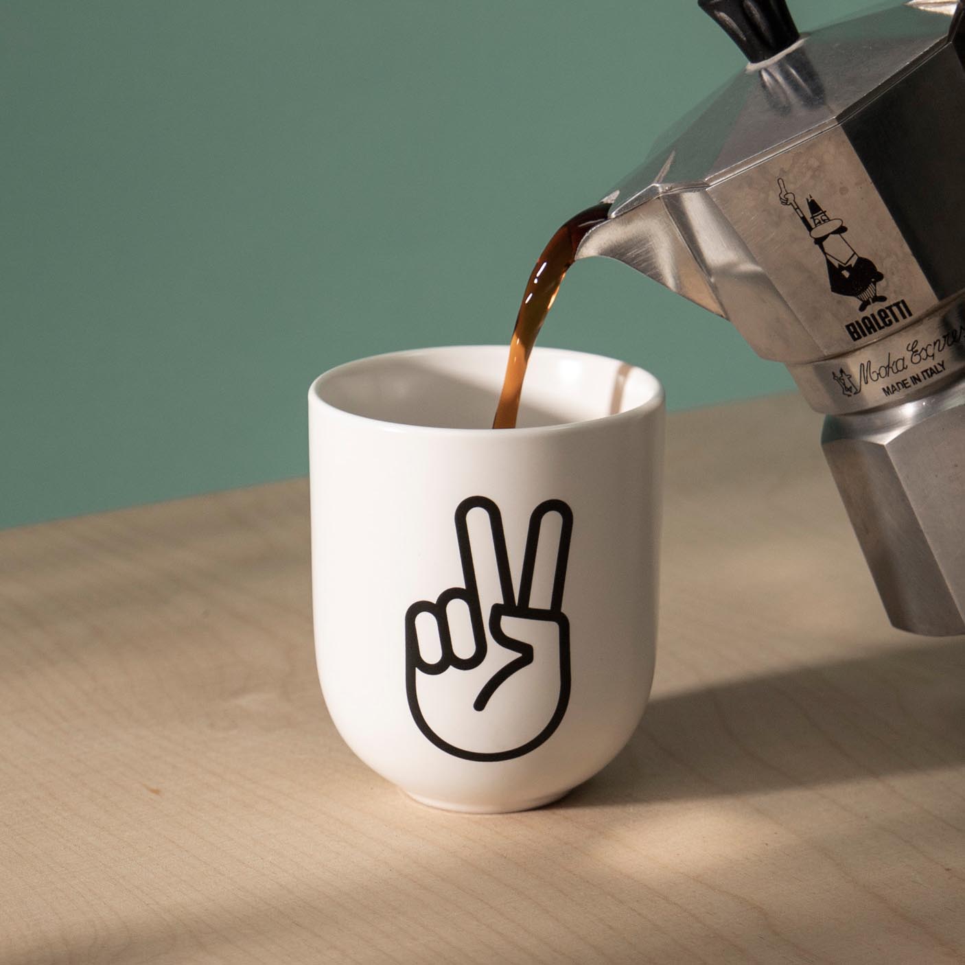 4+4 Porzellanbecher - B-Ware