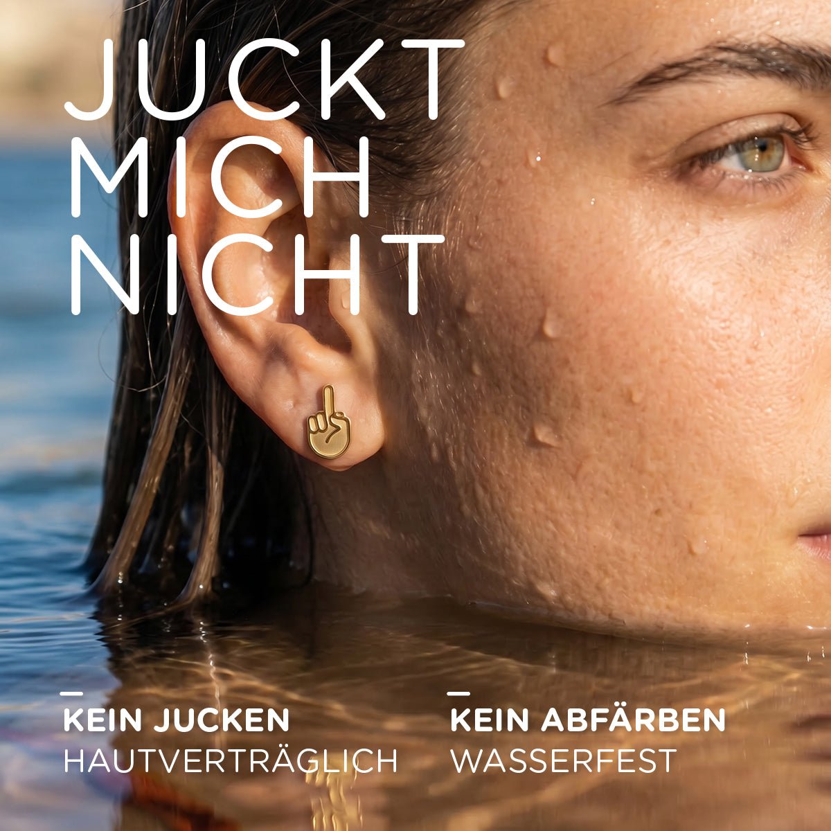 F*ck You – Ohrstecker – gold - fyngers