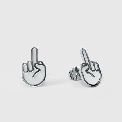 F*ck You – Ohrstecker – silber - fyngers