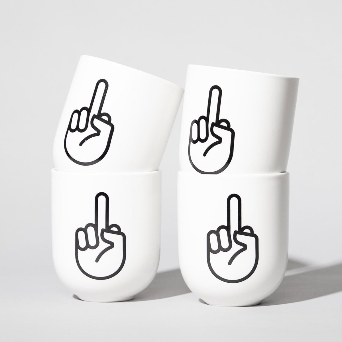 F*ck You – Porzellanbecher – weiß matt - fyngers