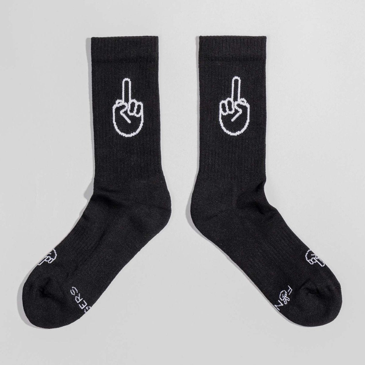F*ck you - Sportsocken schwarz - fyngers
