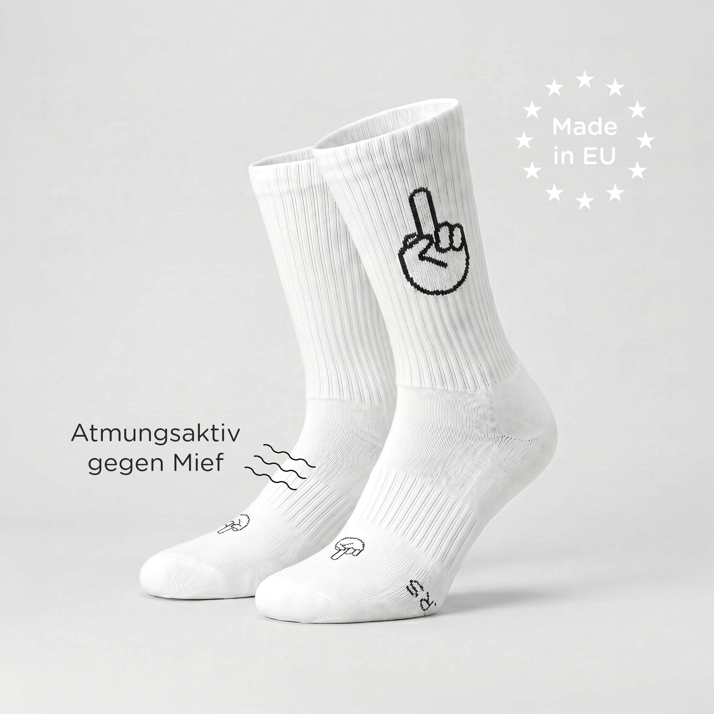 F*ck you - Sportsocken weiß