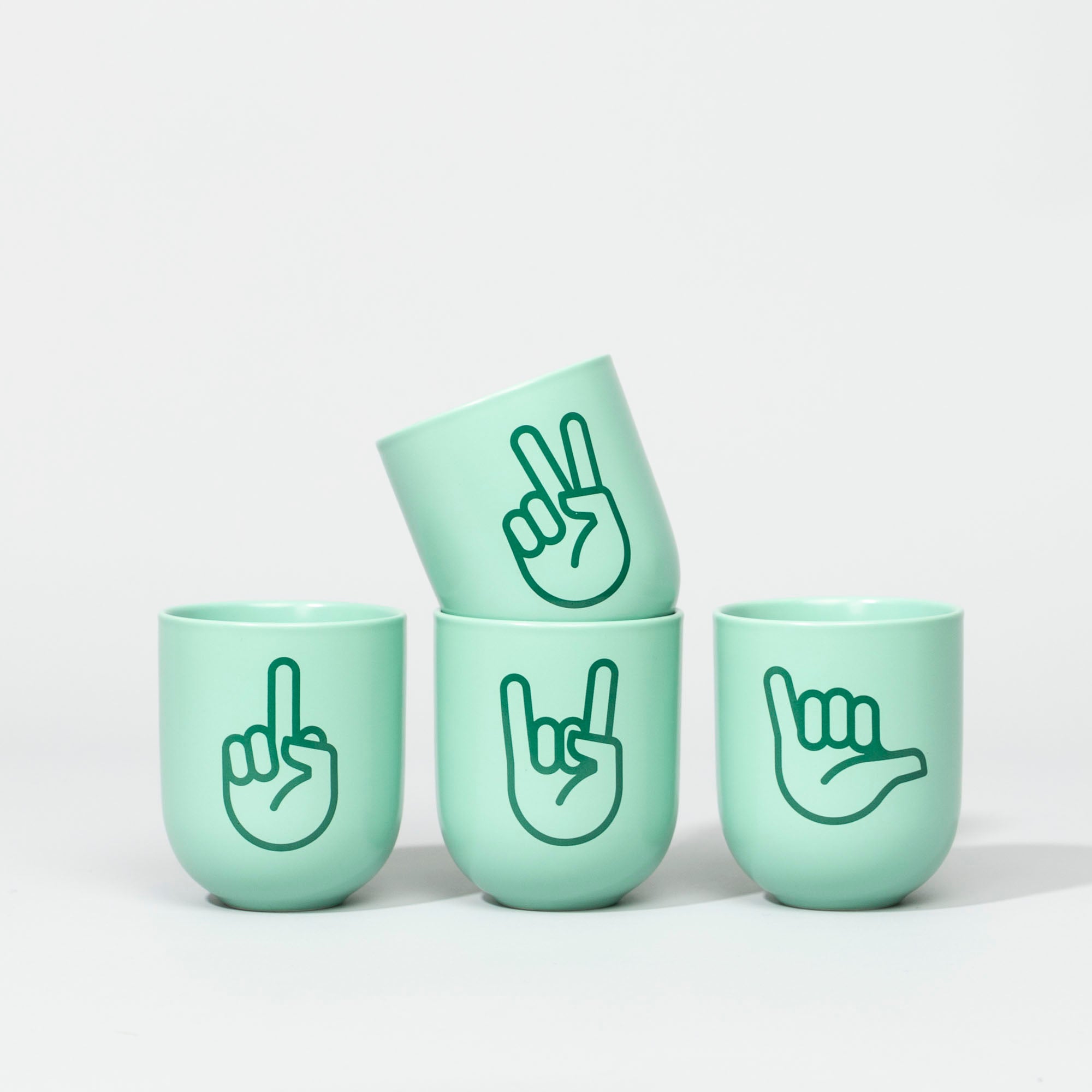 2+1 Porzellanbecher - B-Ware