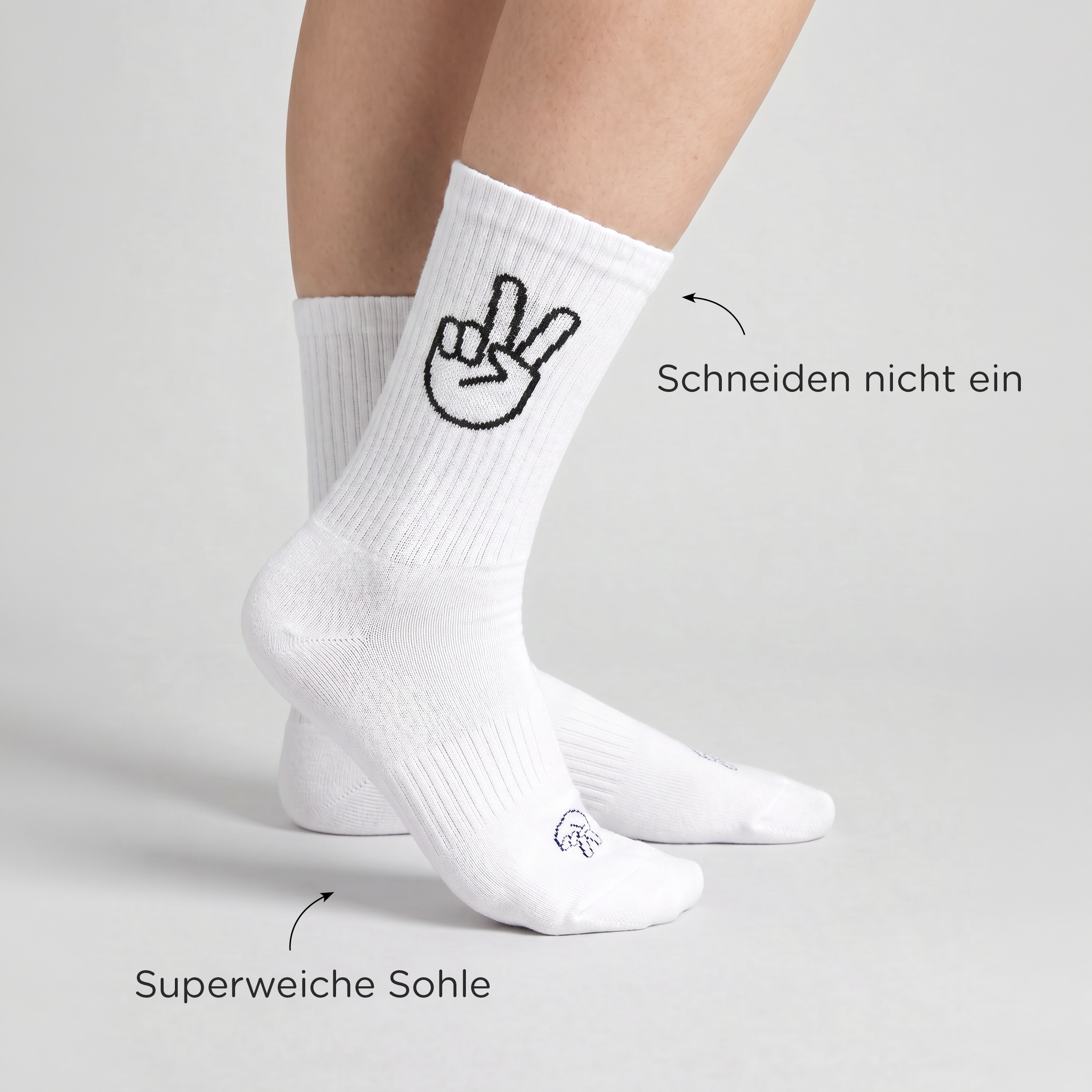 Peace - Sportsocken weiß