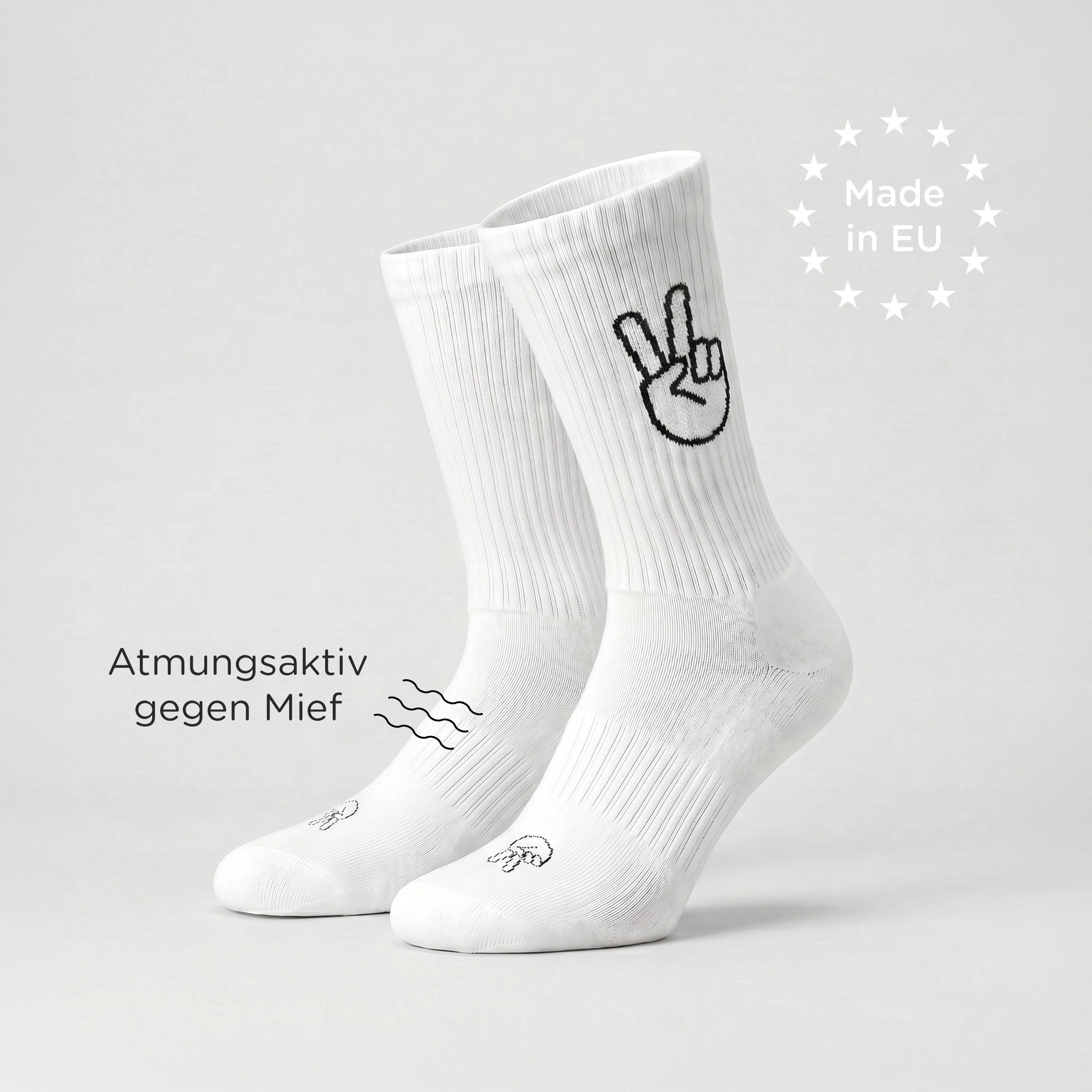 Peace - Sportsocken weiß