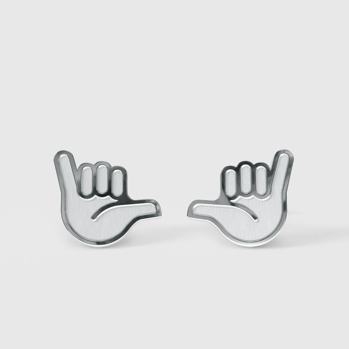 Hang Loose – Ohrstecker – silber - fyngers