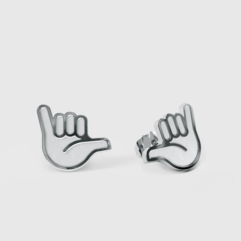 Hang Loose – Ohrstecker – silber - fyngers