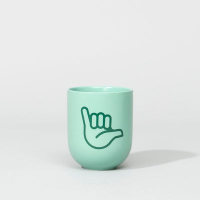 Hang Loose – Porzellanbecher – türkis matt - fyngers
