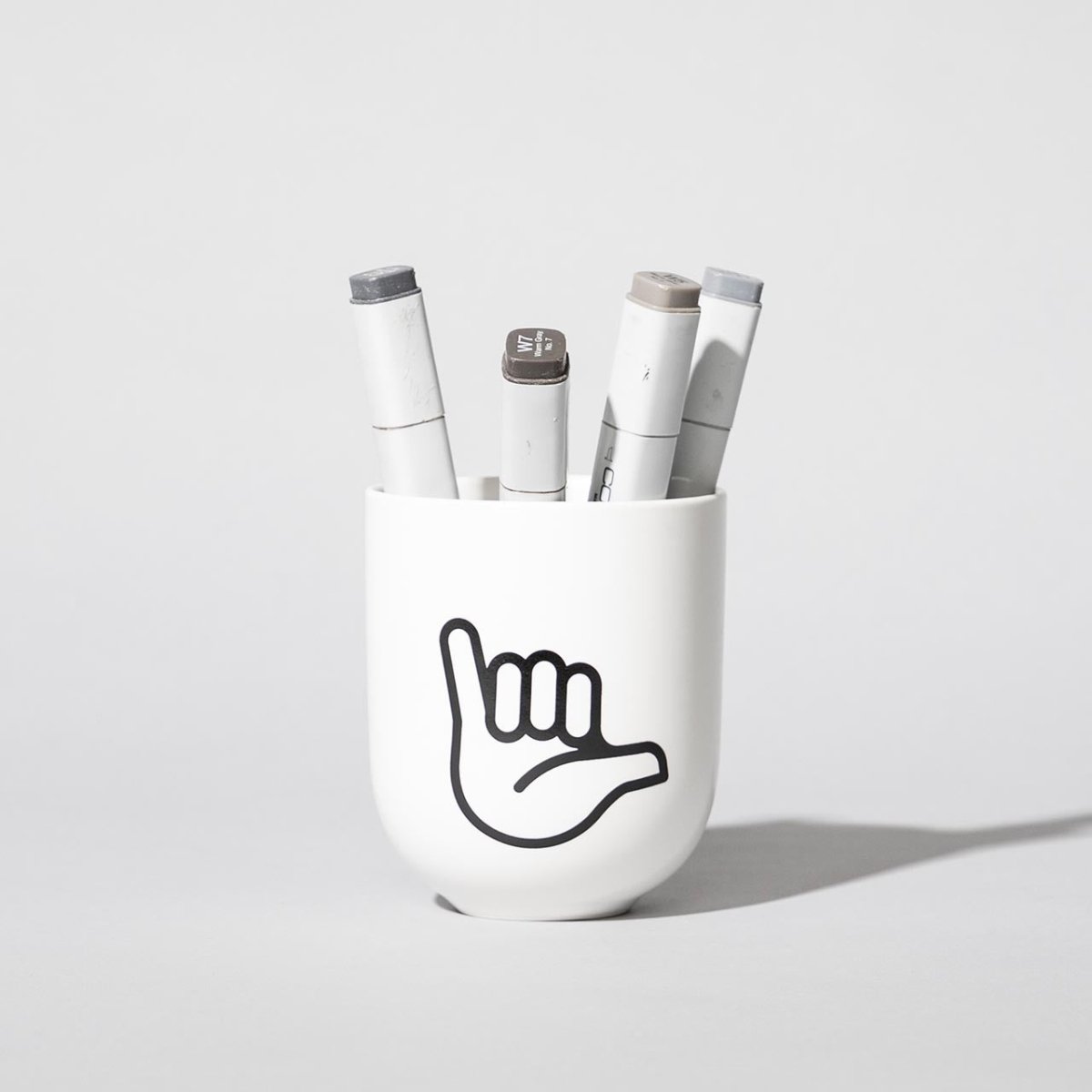 Hang Loose – Porzellanbecher – weiß matt - fyngers