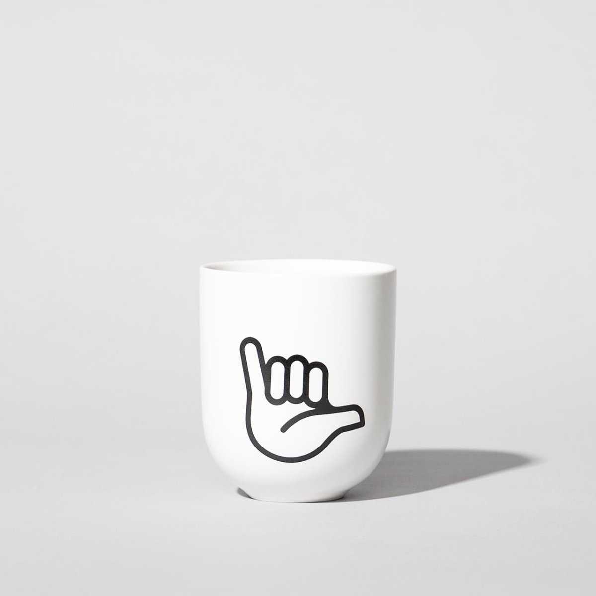 Hang Loose – Porzellanbecher – weiß matt - fyngers