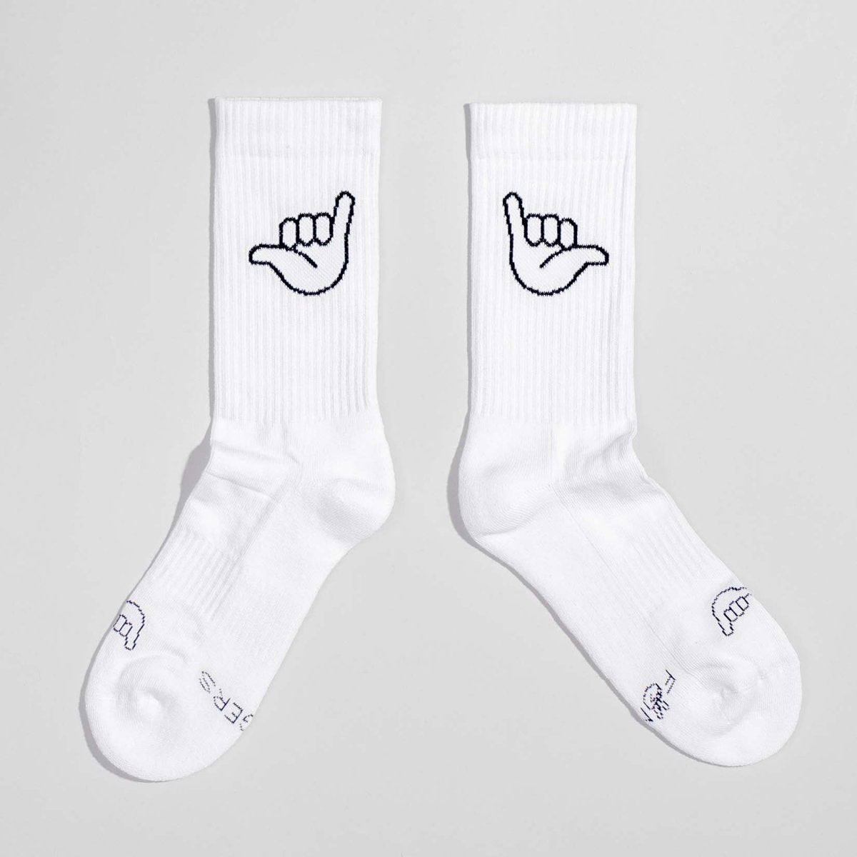 Hang Loose - Sportsocken weiß - fyngers