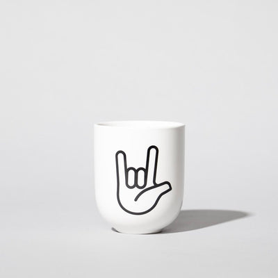 I Love You – Porzellanbecher – weiß matt - fyngers