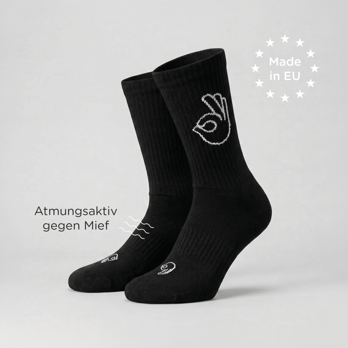 OK - Sportsocken schwarz - fyngers