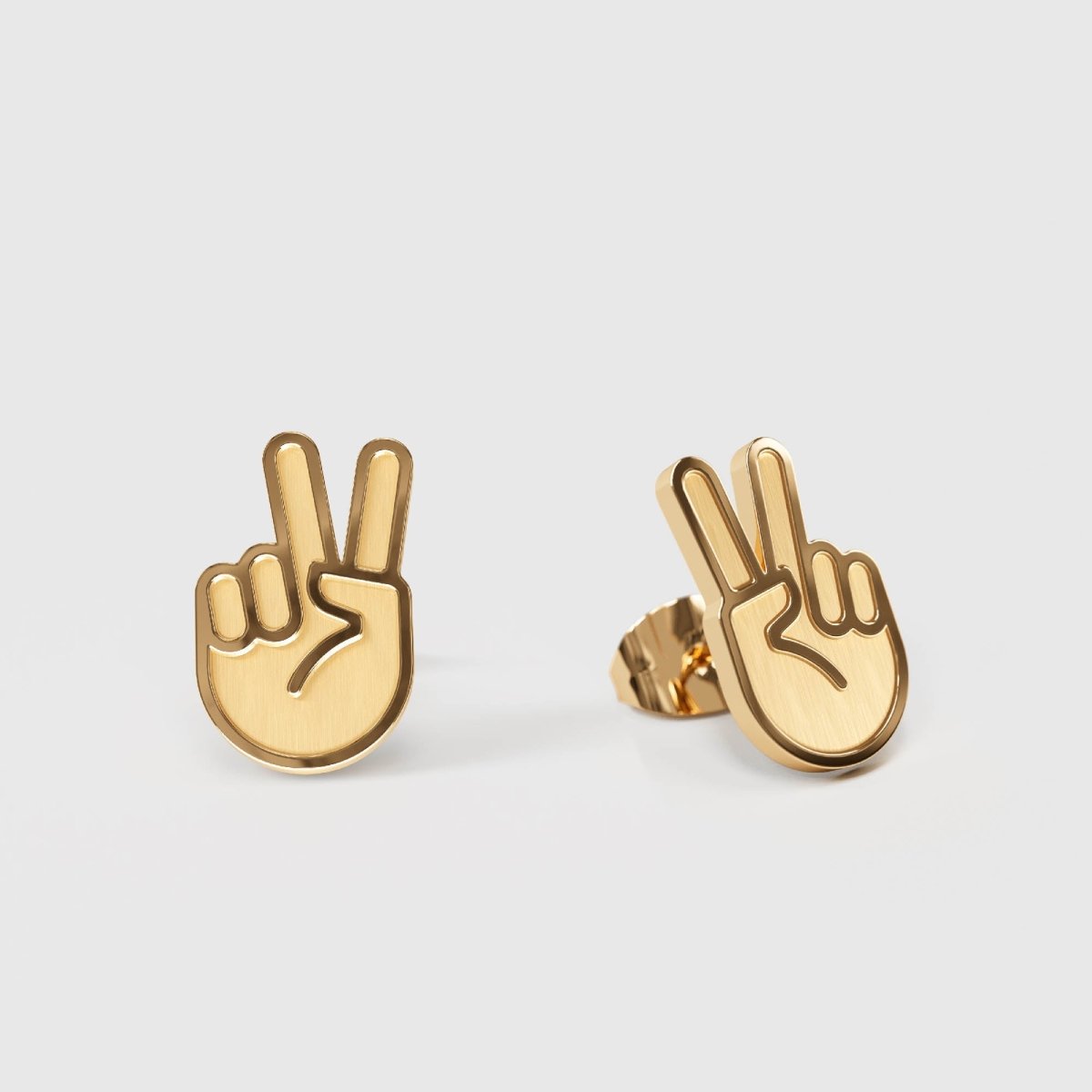 Peace – Ohrstecker – gold - fyngers