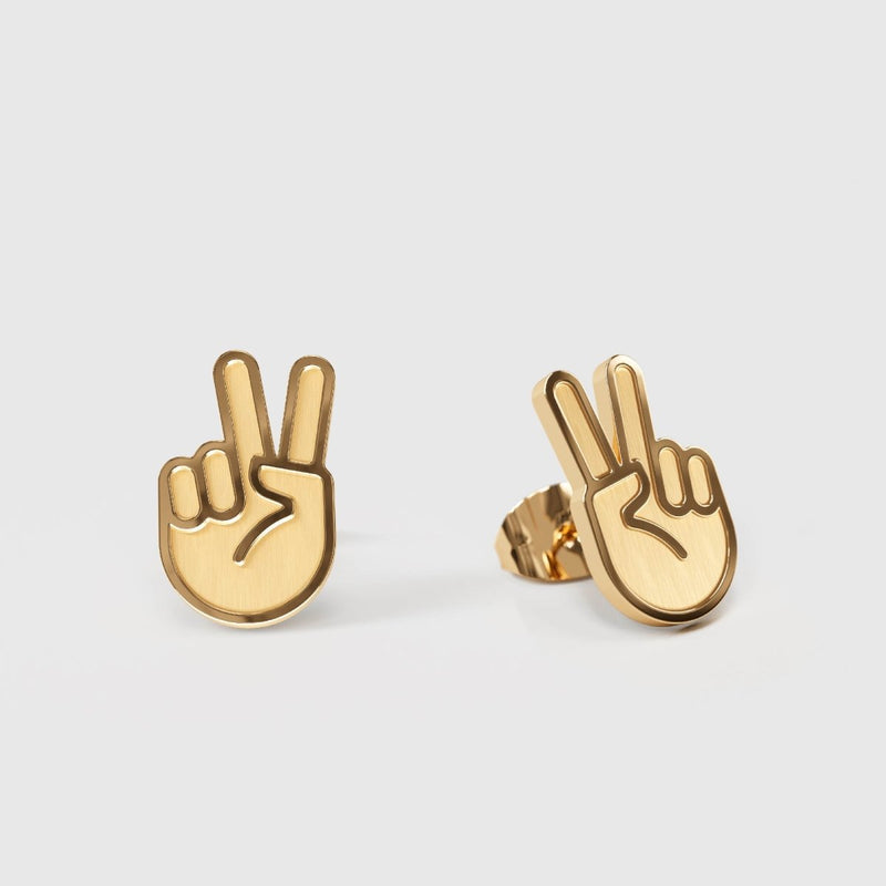 Peace – Ohrstecker – gold - fyngers