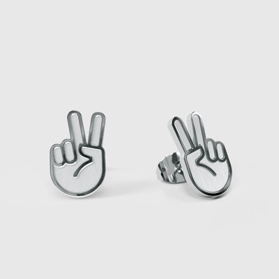 Peace – Ohrstecker – silber - fyngers