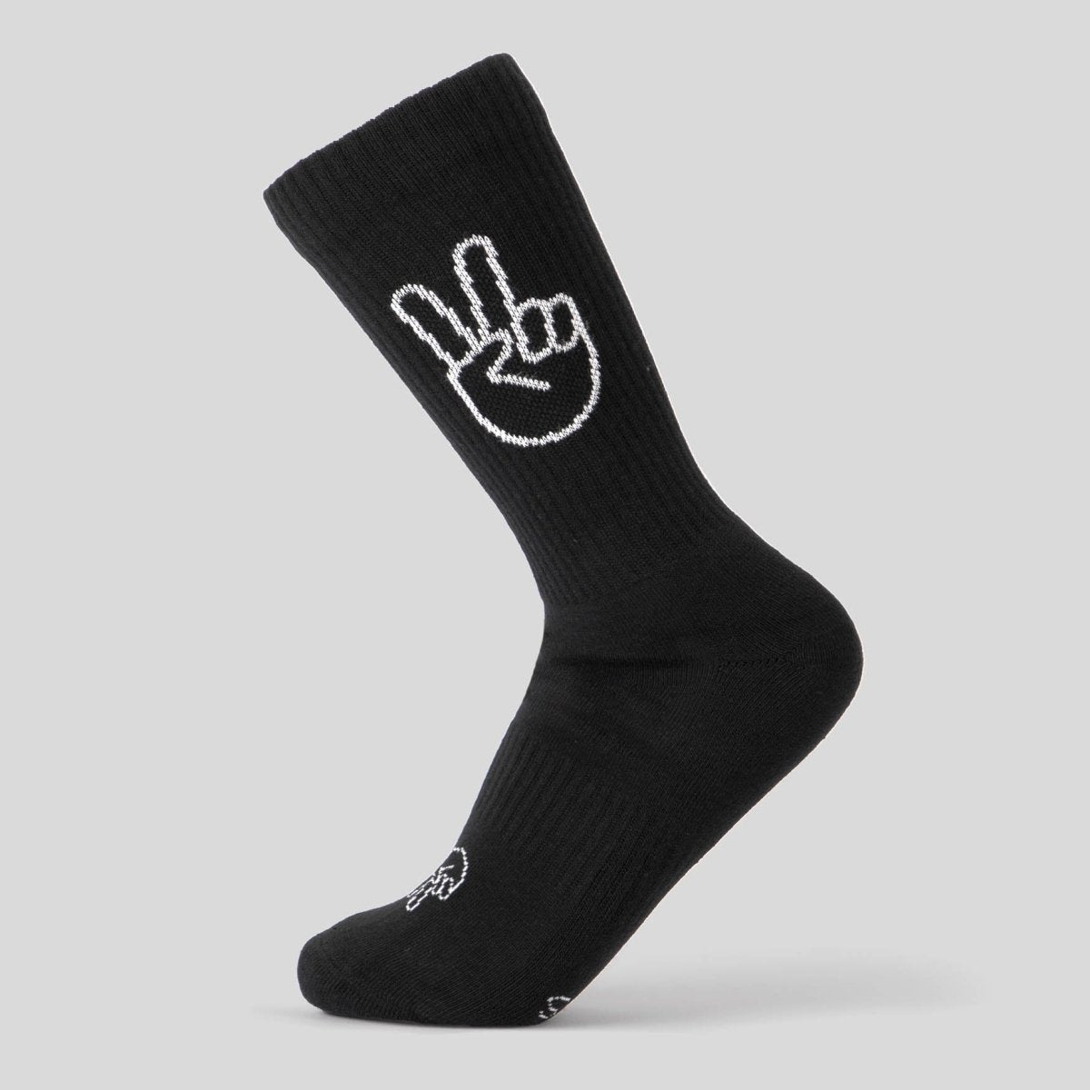 Peace - Sportsocken schwarz - fyngers