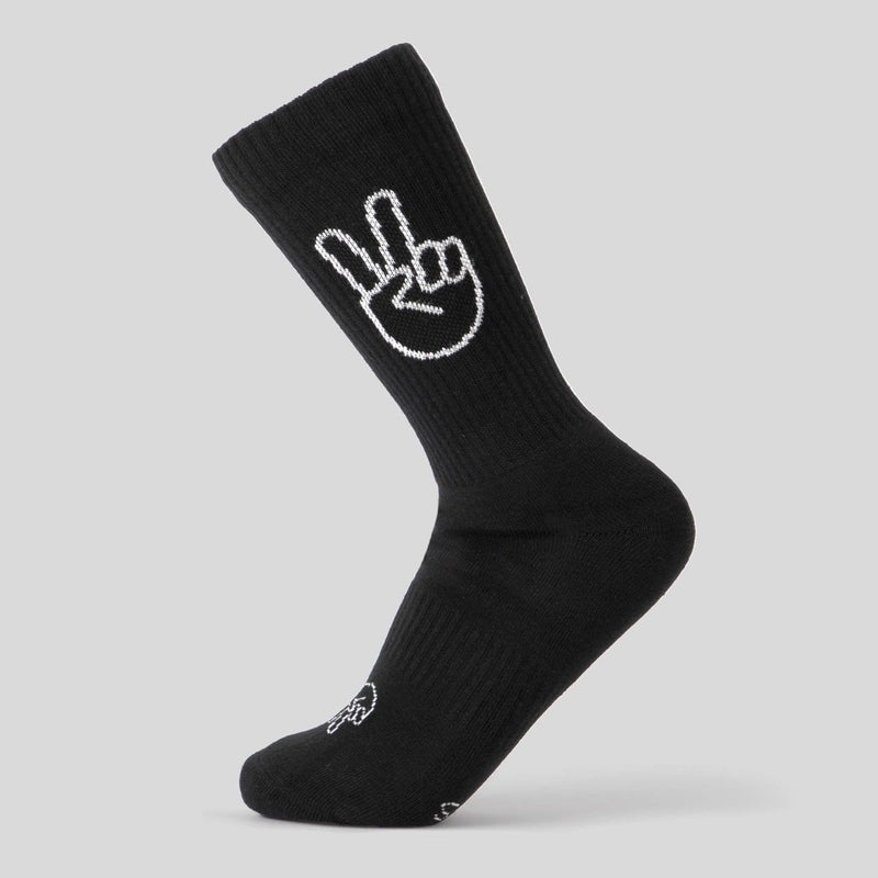 Peace - Sportsocken schwarz - fyngers