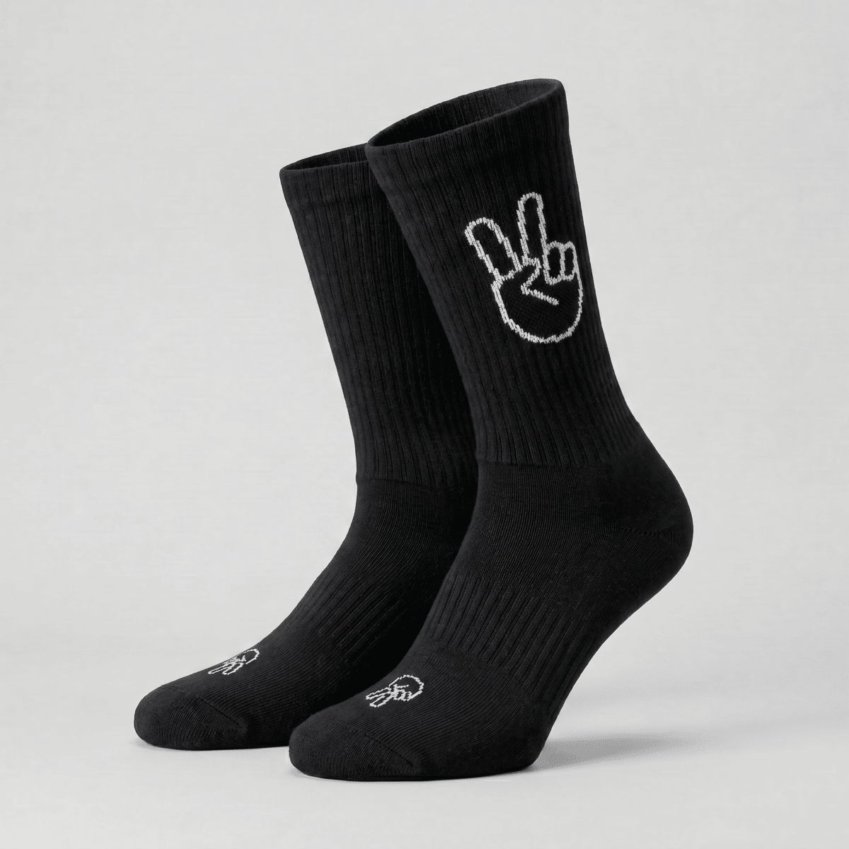 Peace - Sportsocken schwarz - fyngers