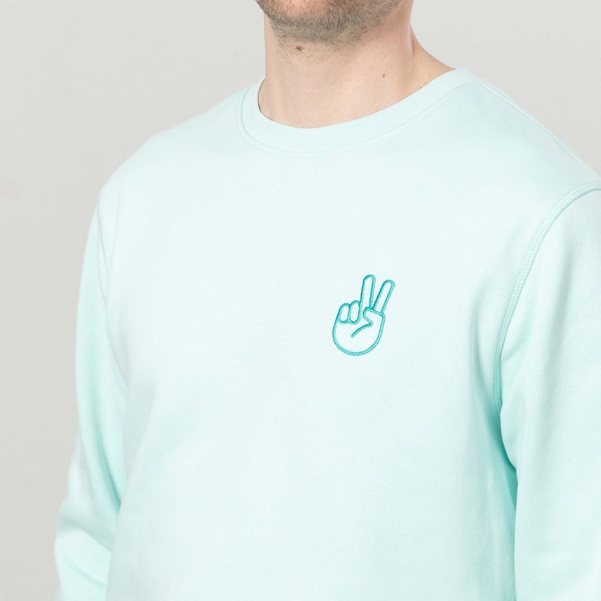 PEACE – Sweatshirt türkis - fyngers