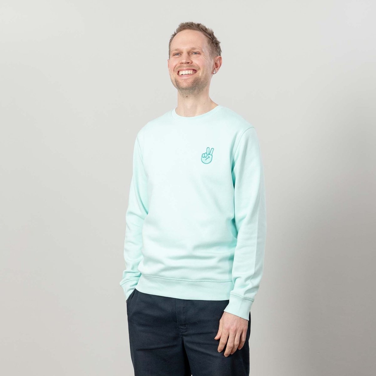 PEACE – Sweatshirt türkis - fyngers