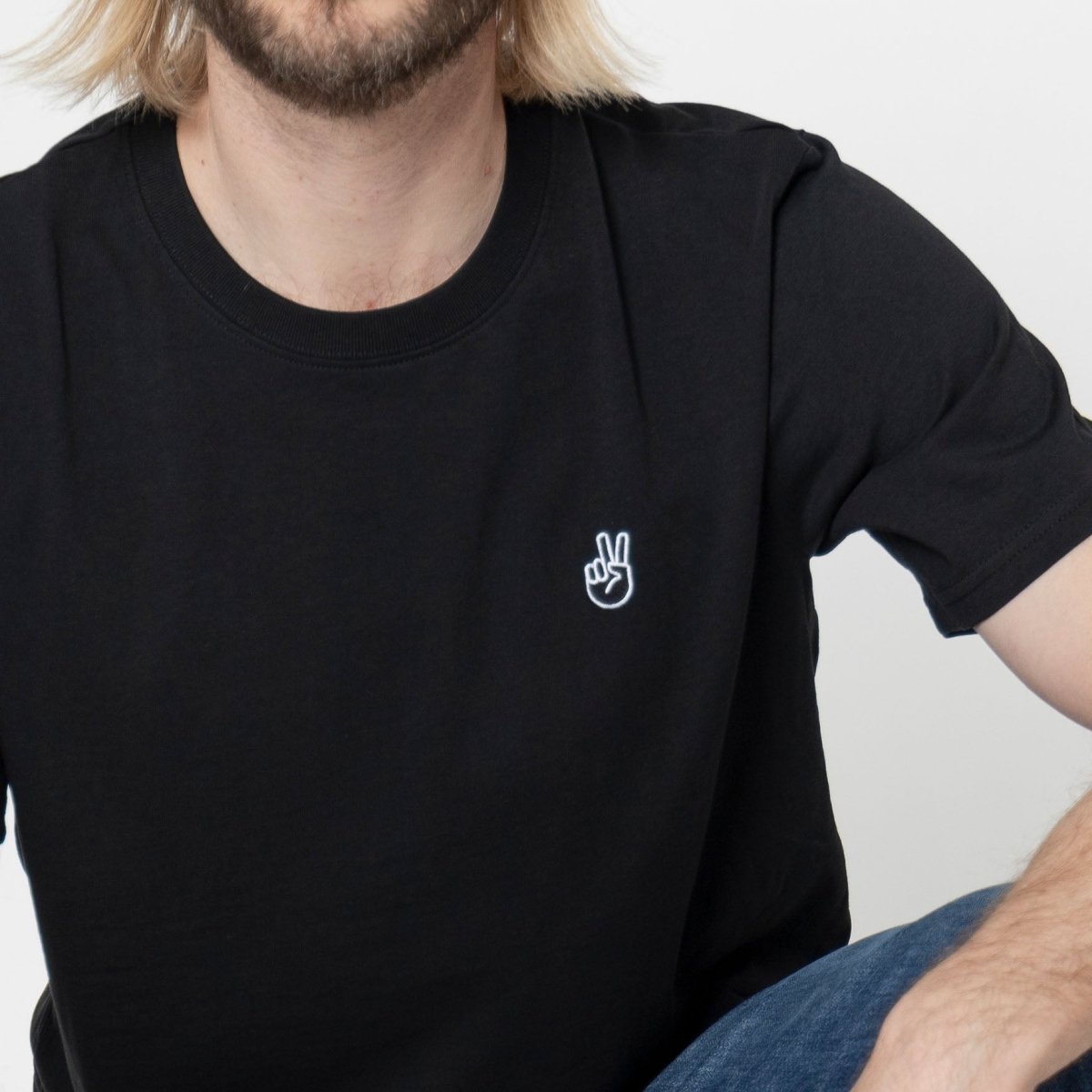 Peace – T-Shirt schwarz - fyngers