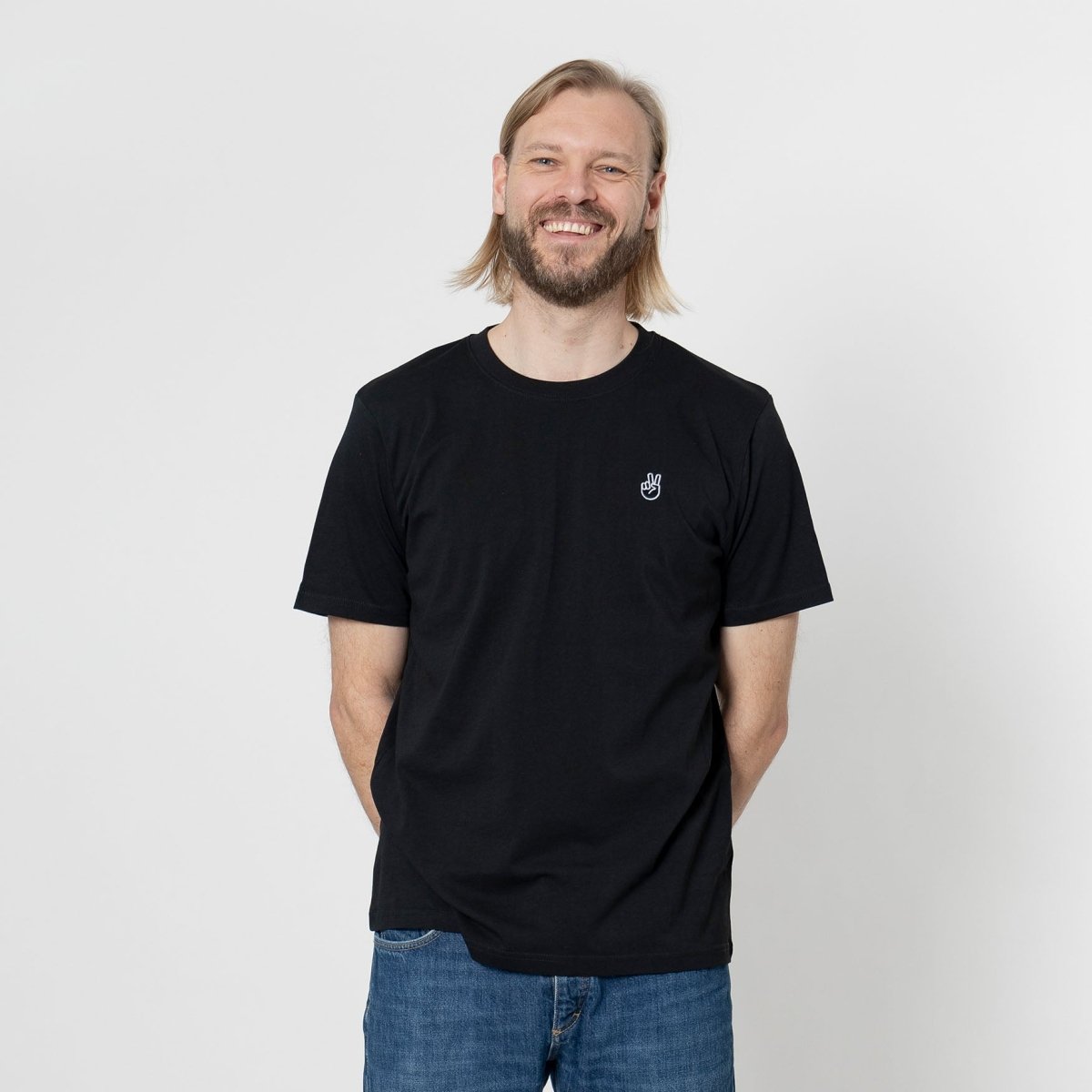 Peace – T-Shirt schwarz - fyngers