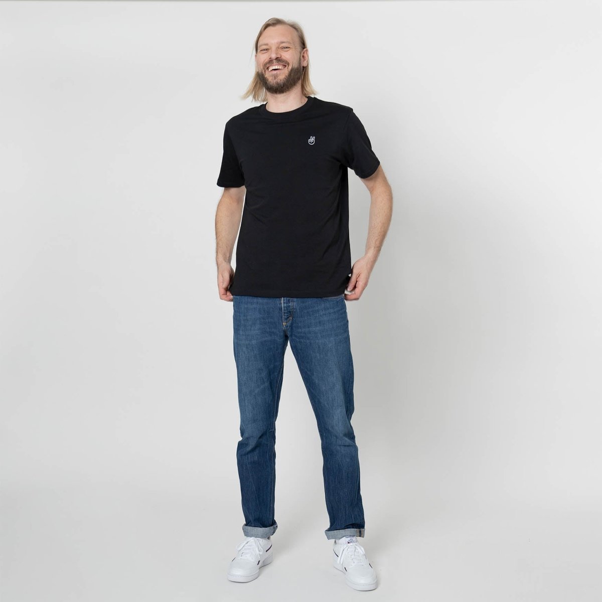 Peace – T-Shirt schwarz - fyngers
